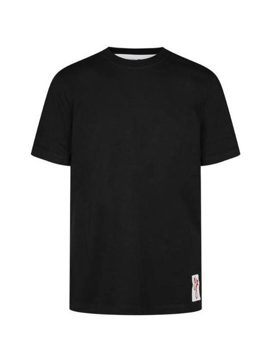 Logo Embroidered Crew Neck Short Sleeve T-Shirt Black - GOLDEN GOOSE - BALAAN 1