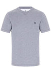 Chest Logo Short Sleeve T-Shirt Grey - BRUNELLO CUCINELLI - BALAAN 6