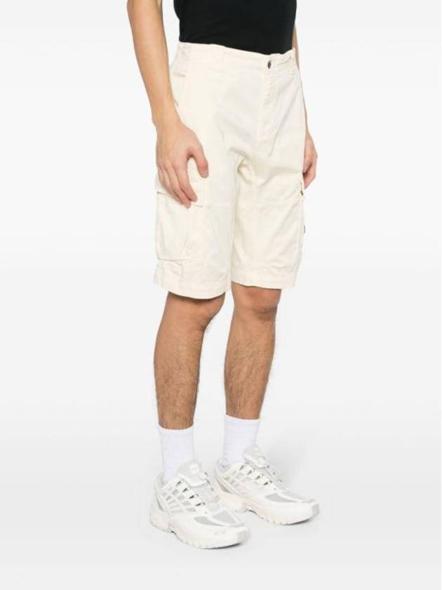 Stretch Satin Cargo Shorts Beige - CP COMPANY - BALAAN 5