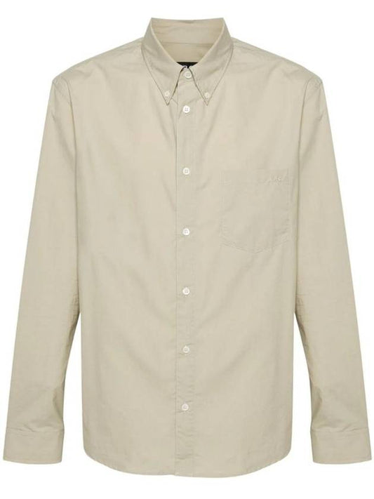Edouard Long Sleeve Shirt Beige - A.P.C. - BALAAN 1