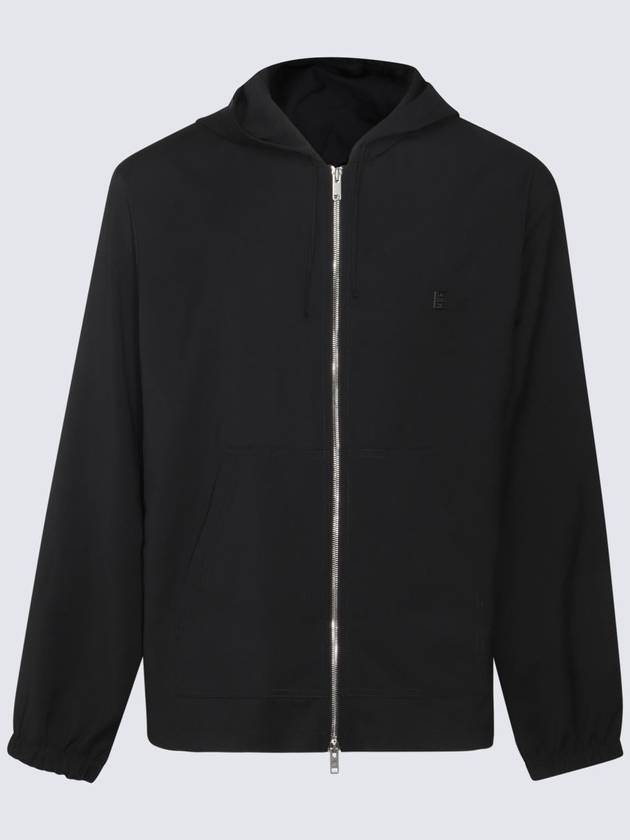 4G Detail Wool Zip-Up Hoodie Black - GIVENCHY - BALAAN 3