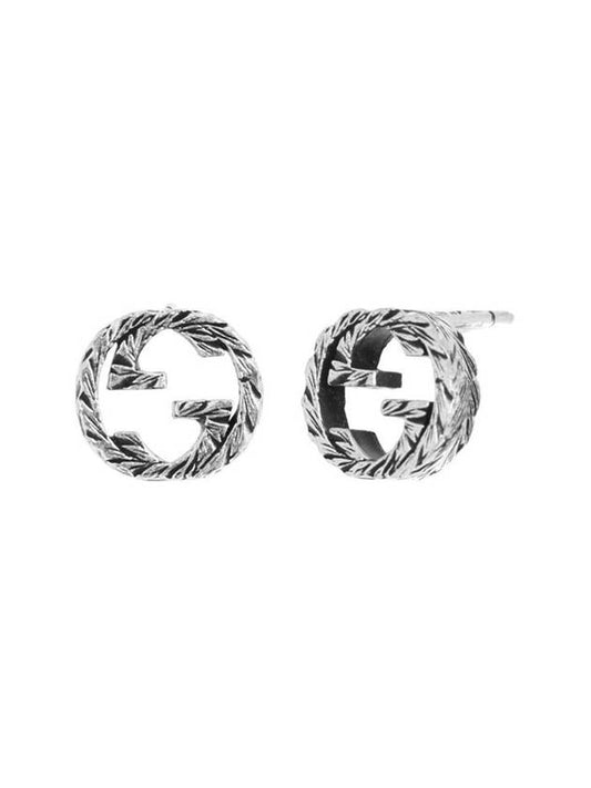 Interlocking G Earrings Silver YBD457109001 - GUCCI - BALAAN 1