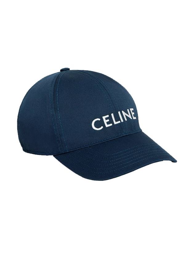 Embroidered Logo Cotton Ball Cap Navy - CELINE - BALAAN 2