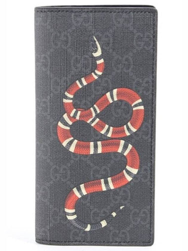 Snake long wallet black - GUCCI - BALAAN 1