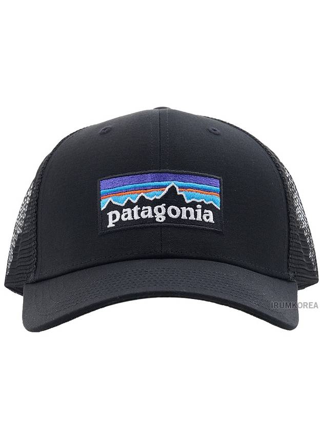 P 6 Logo Trucker Ball Cap Black - PATAGONIA - BALAAN 3