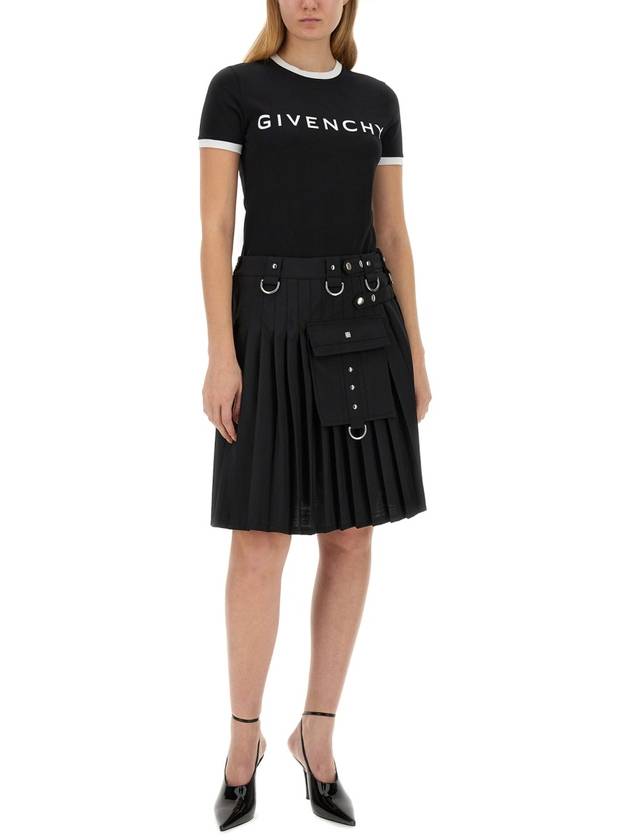 KILTED mini skirt BW40RU108W 001 BLACK B0170949512 - GIVENCHY - BALAAN 3