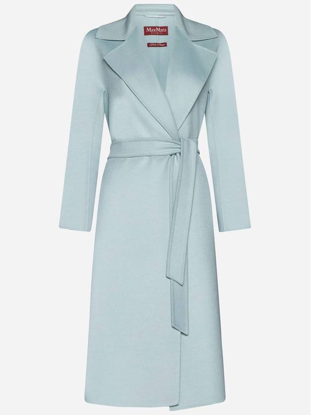 Cles Cashmere Silk Wool Single Coat Aquamarine - MAX MARA - BALAAN 3