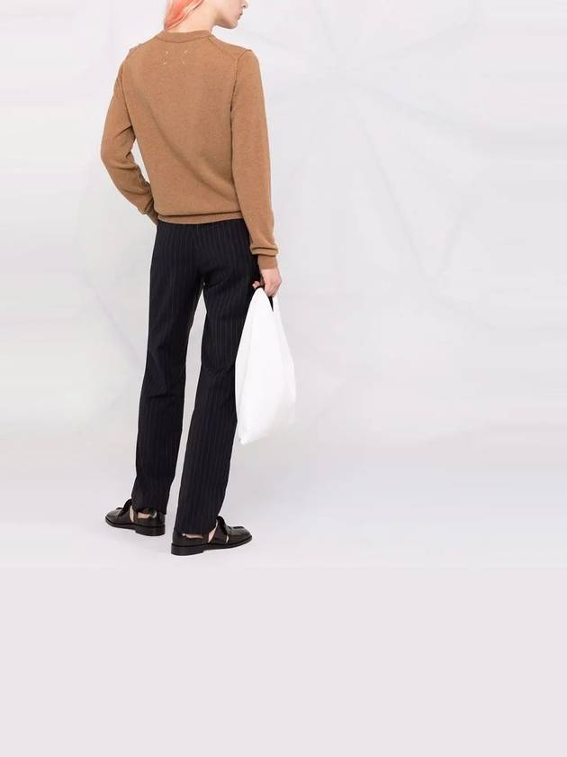 Back Stitch Cashmere Knit Top Almond - MAISON MARGIELA - BALAAN 6