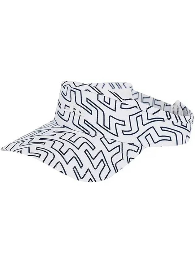 Samir Print Visor White Outline Bridge Swirl - J.LINDEBERG - BALAAN 1