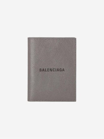 Grained Calfskin Cash Vertical Bifold Wallet Gray 6815791IZI31260 - BALENCIAGA - BALAAN 1