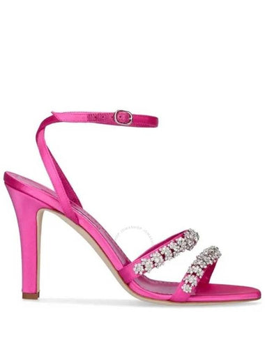 Manolo Blahnik Vedada Satin Crystal Embellished Sandals, Brand Size 36 ( US Size 6 ) - MANOLO BLAHNIK - BALAAN 1