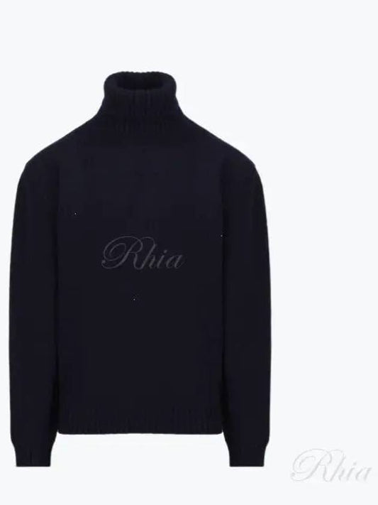 Shetland Wool Turtleneck Black - PRADA - BALAAN 2