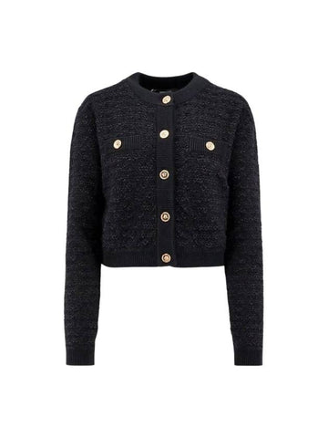 Boucle Tweed Cardigan WITH Medusa Button 10113581A112901B000 B0651184399 - VERSACE - BALAAN 1