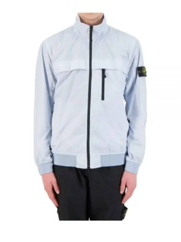 Compass Badge Pleated Windbreaker Blue - STONE ISLAND - BALAAN 2