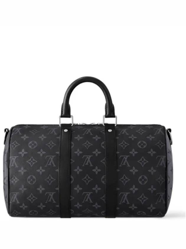 Keepall Bandouliere 35 Monogram Eclipse Duffel Bag Black - LOUIS VUITTON - BALAAN 2