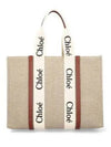 Woody Large Tote Bag White Brown Beige - CHLOE - BALAAN 2