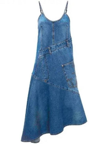 Twisted denim slip dress - JW ANDERSON - BALAAN 1