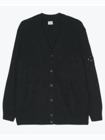 Lambswool GRS Buttoned Cardigan Black - CP COMPANY - BALAAN 2