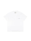 Cotton Square Label Short Sleeve T-Shirt White - WOOYOUNGMI - 1