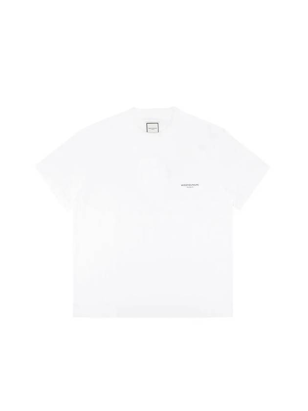 Cotton Square Label Short Sleeve T-Shirt White - WOOYOUNGMI - BALAAN 1