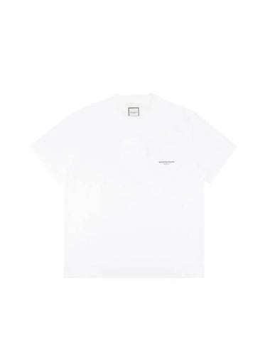 Cotton Square Label Short Sleeve T-Shirt White - WOOYOUNGMI - BALAAN 1