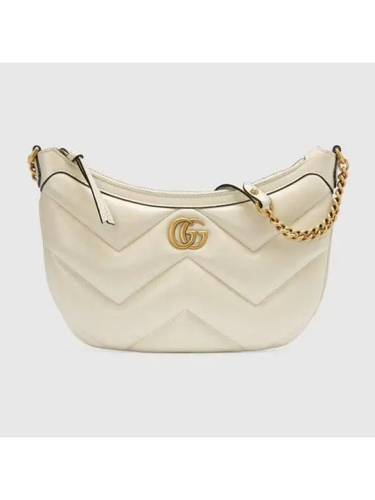 Marmont Small Leather Shoulder Bag White - GUCCI - BALAAN 1