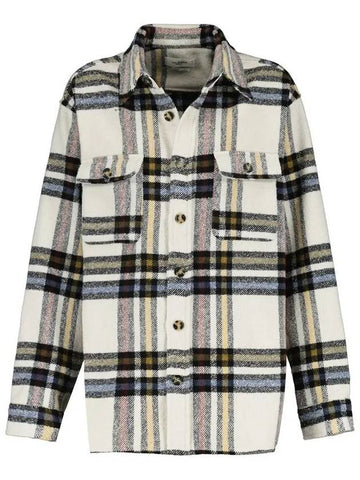 EBBAZ Check Jacket Ecourt VE1837 22A013E 23EC - ISABEL MARANT - BALAAN 1