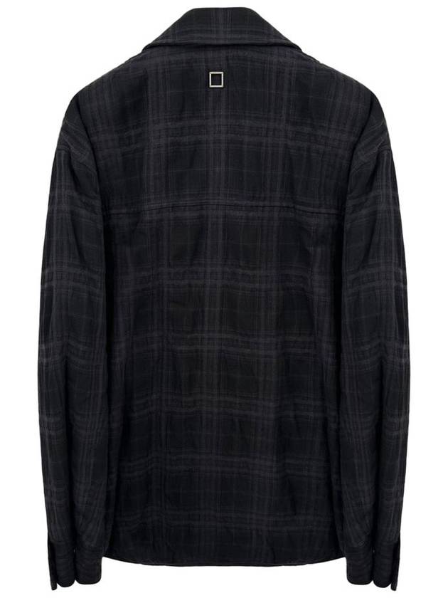 Black Padded Check Shirt W243SH13836B - WOOYOUNGMI - BALAAN 2