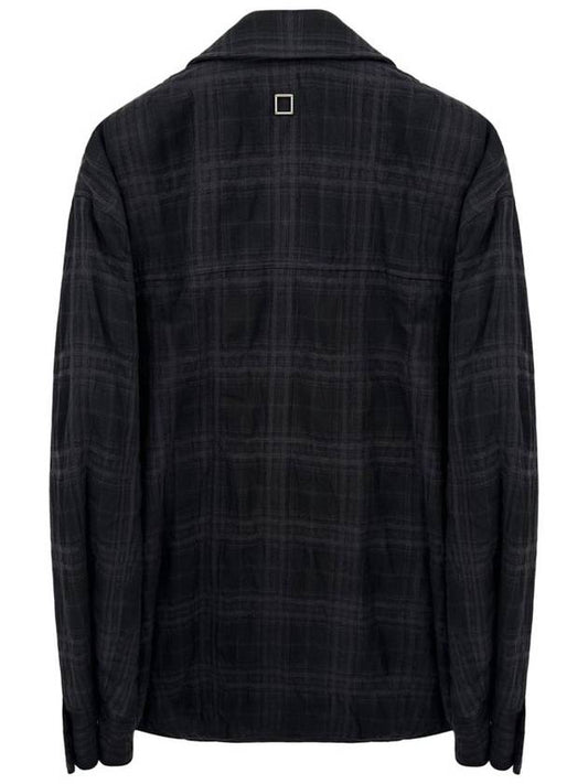 Black Padded Check Shirt W243SH13836B - WOOYOUNGMI - BALAAN 2