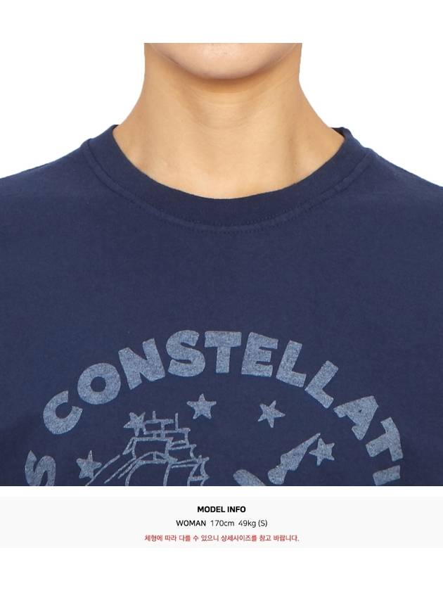 Constellation Print Short Sleeve T-Shirt Navy - WILD DONKEY - BALAAN 6