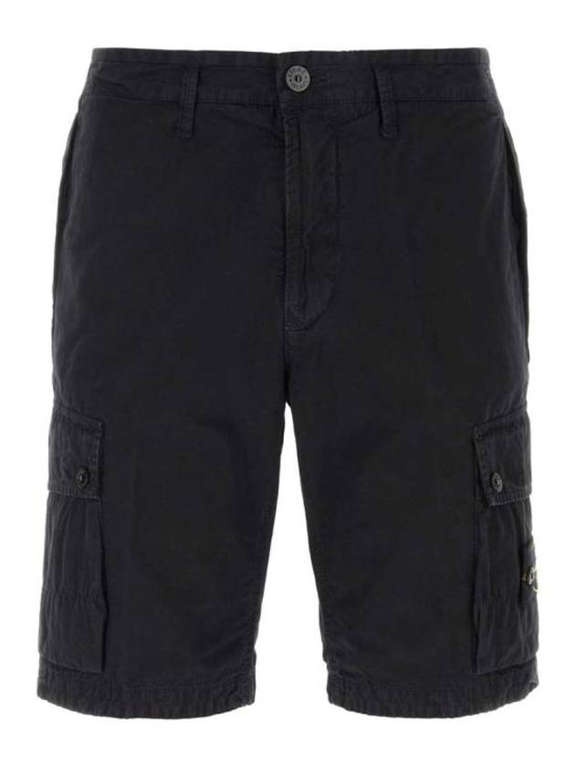 Logo Cotton Slim Cargo Shorts Navy - STONE ISLAND - BALAAN 2