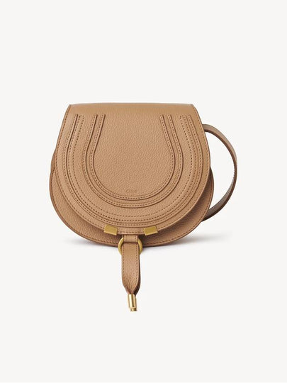 Marcie Saddle Small Grained Leather Cross Bag Beige - CHLOE - BALAAN 2