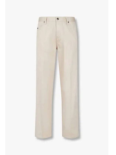 Men s loose fit striped pants beige - EMPORIO ARMANI - BALAAN 1