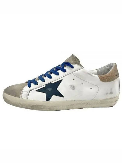 Gold Heel Tab Navy Superstar Classic Leather Low Top Sneakers White - GOLDEN GOOSE - BALAAN 2