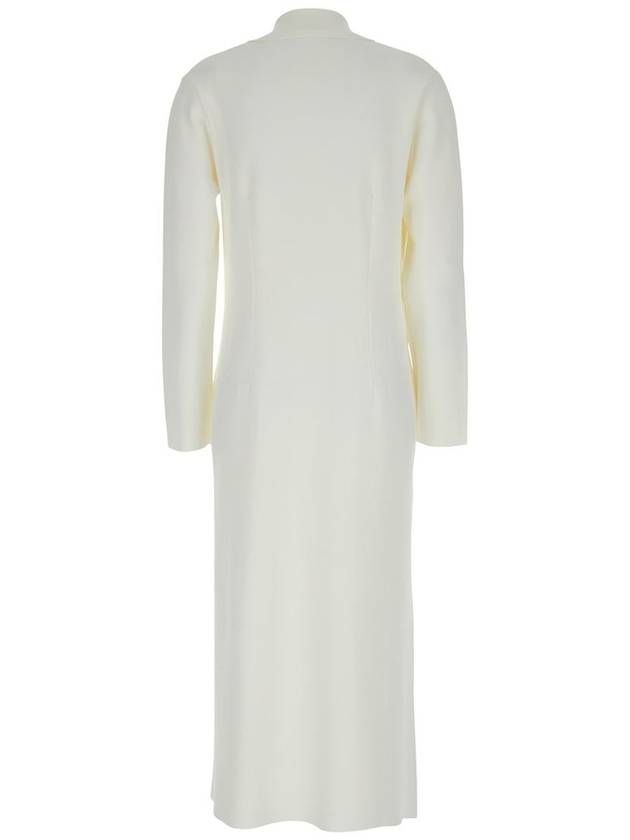 White Long Jacket With Classic Lapels In Viscose Blend Woman - P.A.R.O.S.H. - BALAAN 1