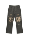 Heraldic Pants Unisex Graphic Straight Pants Gray - PHOS333 - BALAAN 1