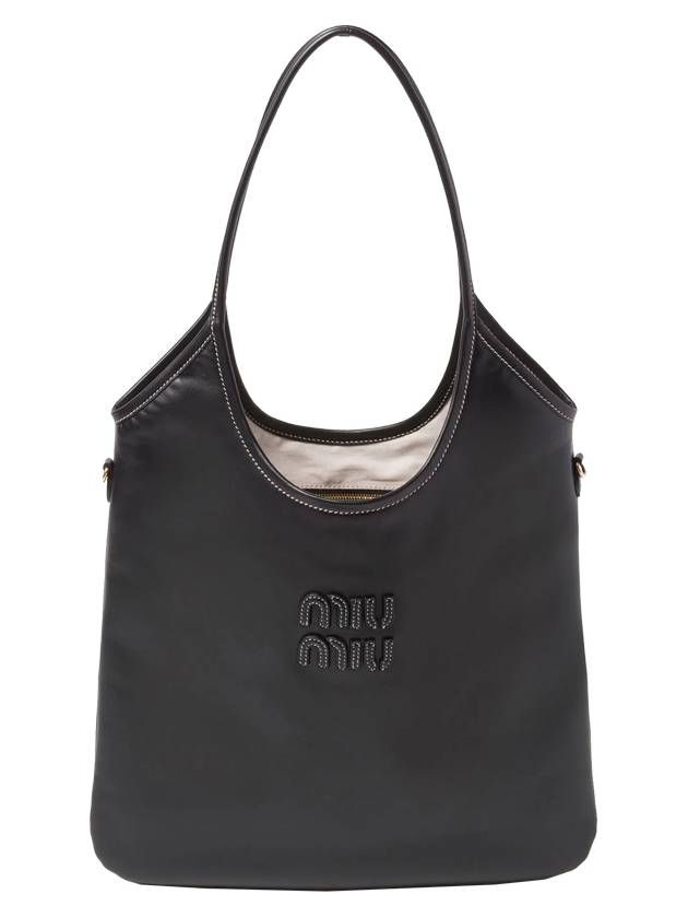 Ivy Leather Shoulder Bag Black - MIU MIU - BALAAN 2