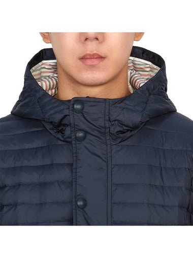 Men's 4 Bar Hooded Padding Navy - THOM BROWNE - BALAAN 7