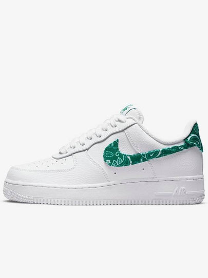 Air Force 1 '07 Essential Low Top Sneakers White Malachite - NIKE - BALAAN 2