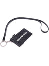 logo keyring card wallet black - BALENCIAGA - BALAAN.