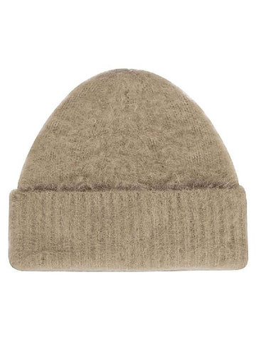 Wool Mohair Beanie Dark Beige - ACNE STUDIOS - BALAAN 1