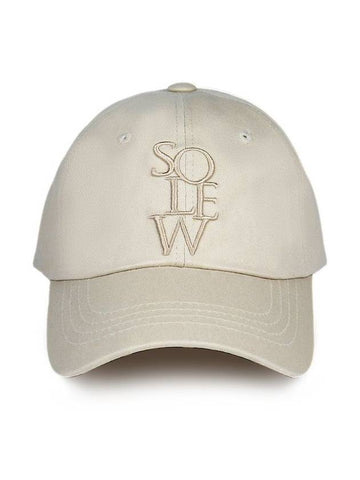 Basic logo ball cap beige - SOLEW - BALAAN 1