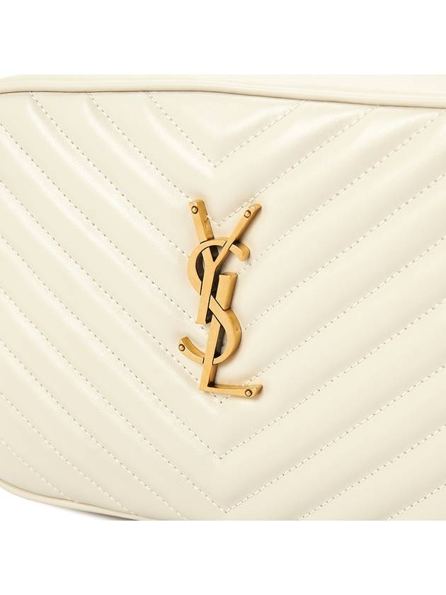 Lou Logo Quilting Cross Bag White - SAINT LAURENT - BALAAN 8