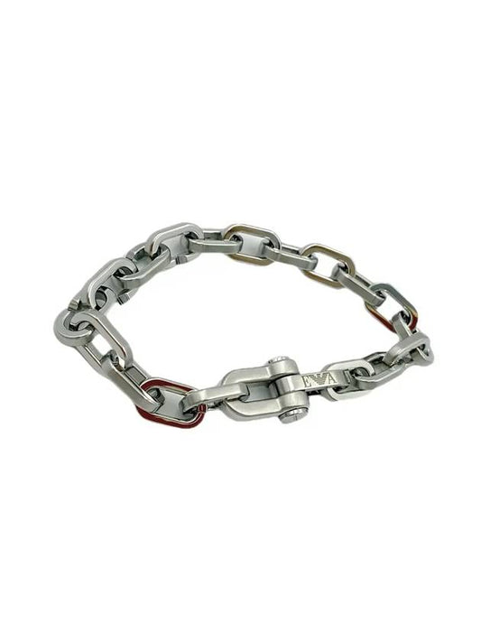 Logo Chain Bracelet Silver - EMPORIO ARMANI - BALAAN 1