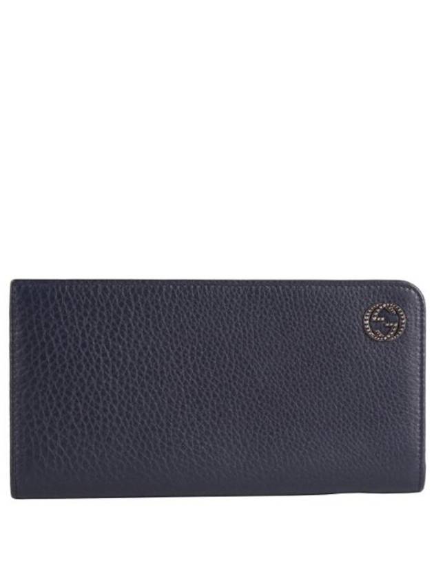 GG Metal Leather Long Wallet Navy - GUCCI - BALAAN 1