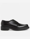 lace-up leather derby shoes black - PRADA - BALAAN 2