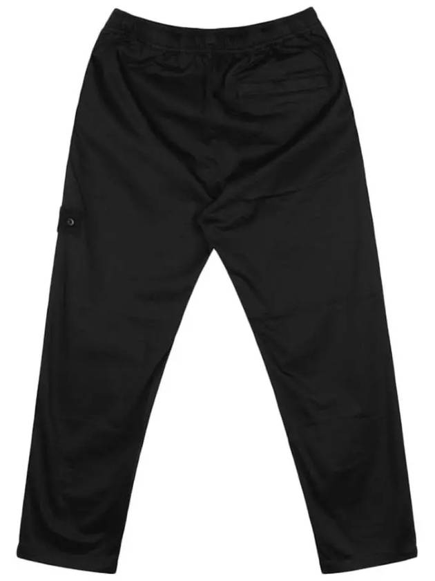 Ghost Piece Stretch Cotton Lyocell Satin Cargo Pants Black - STONE ISLAND - BALAAN 4