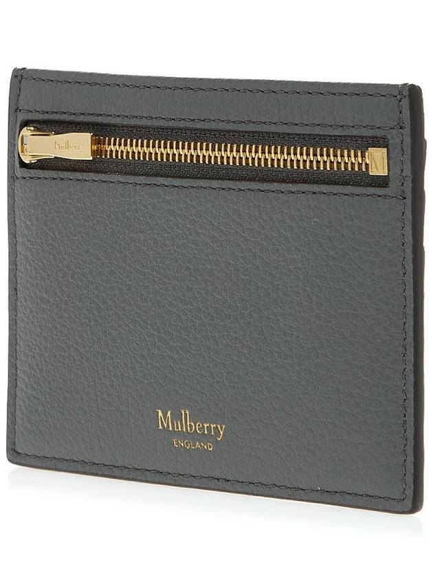 Classic Grain Leather Zipped Card Holder Charcoal - MULBERRY - BALAAN 3