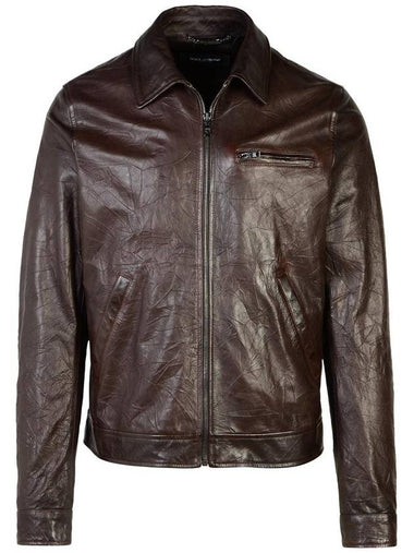 Dolce & Gabbana Brown Sheepskin Jacket - DOLCE&GABBANA - BALAAN 1