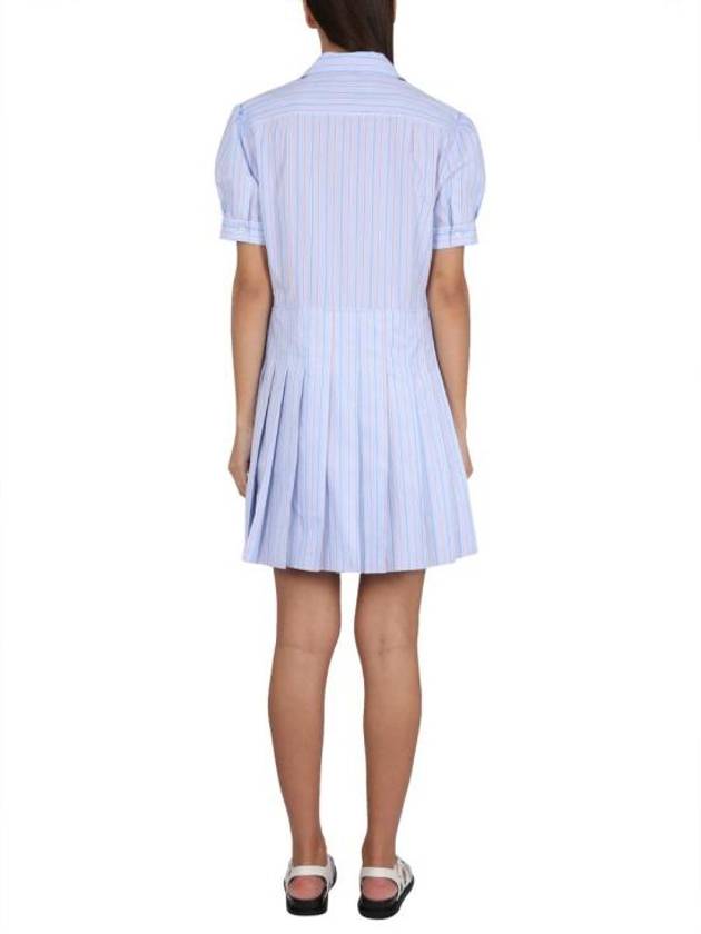 Logo Stripe Short Dress Blue - MARNI - BALAAN 4